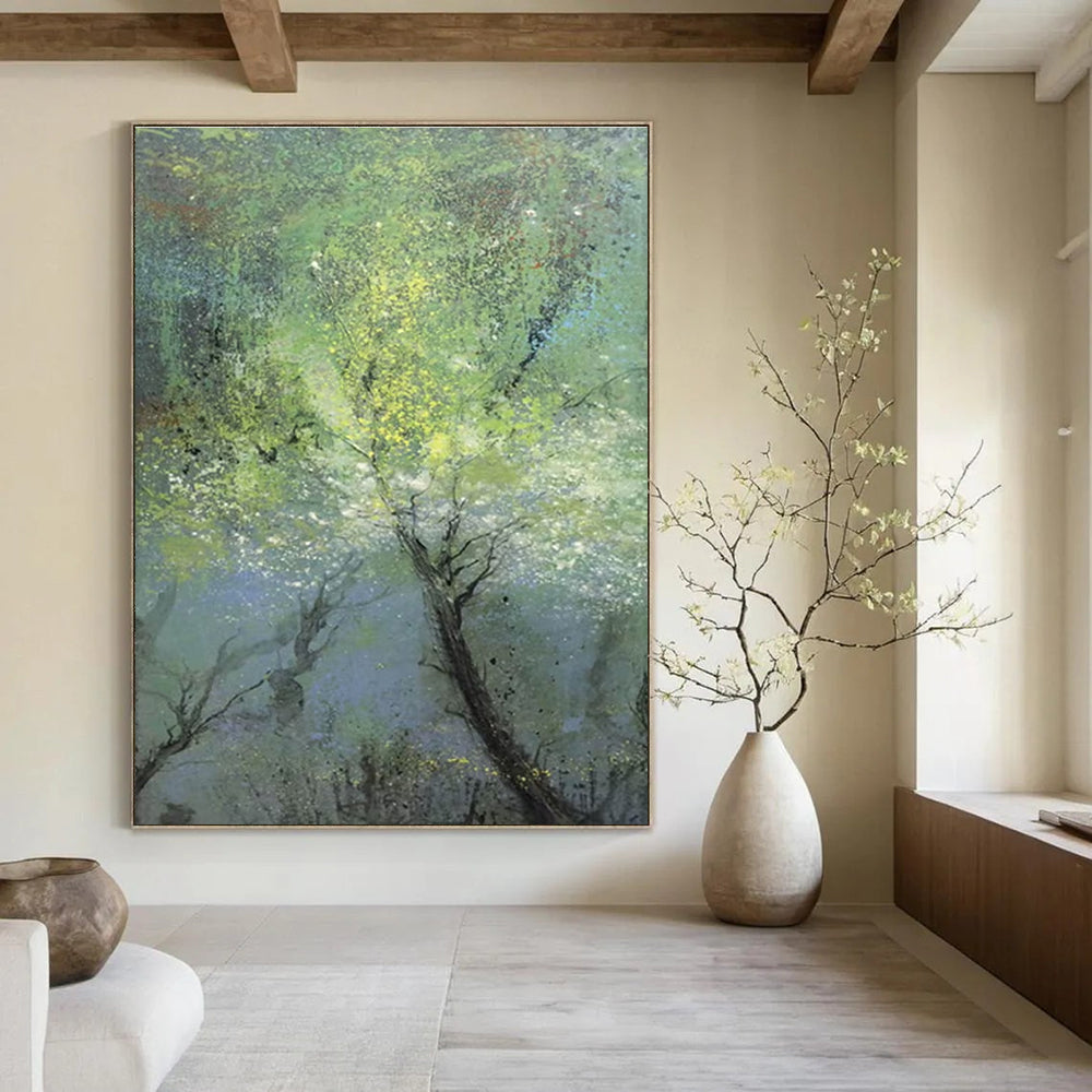 Green Forest Abstract Painting ADGE247