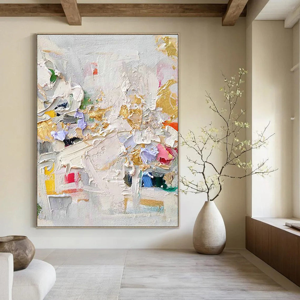 Original Hand-Painted Abstract Canvas for Living Room and Cottage Entryway DLZ1600