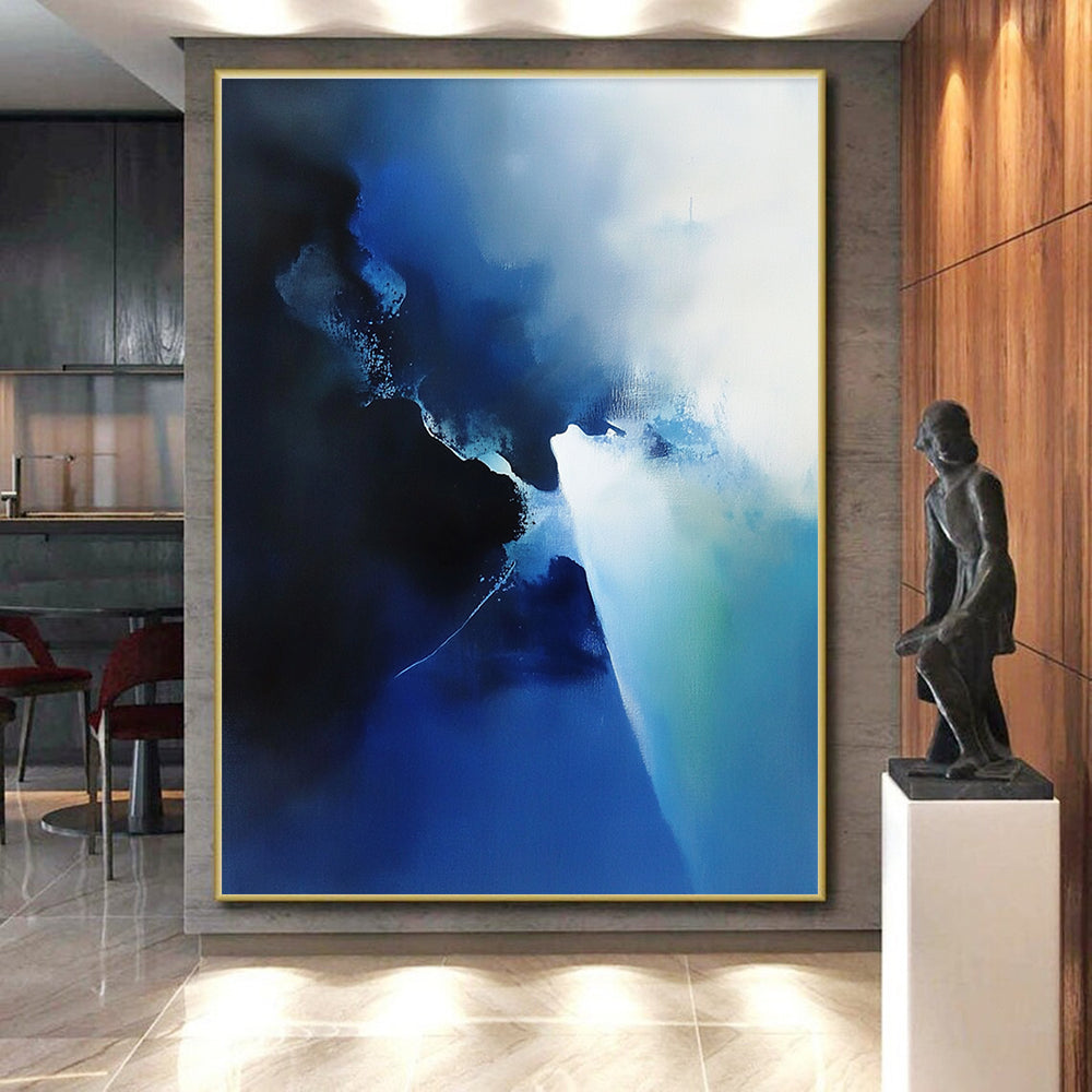 Blue Mist - like Abstract Painting with Subtle Gradients GER401