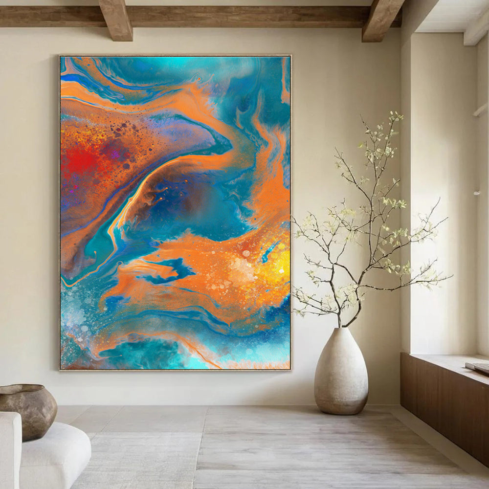 Custom Abstract Paintings for Bedroom Dressing Room Jewelry Box Inserts & Office Branding Zone Display Stand Brackets DLZ0947