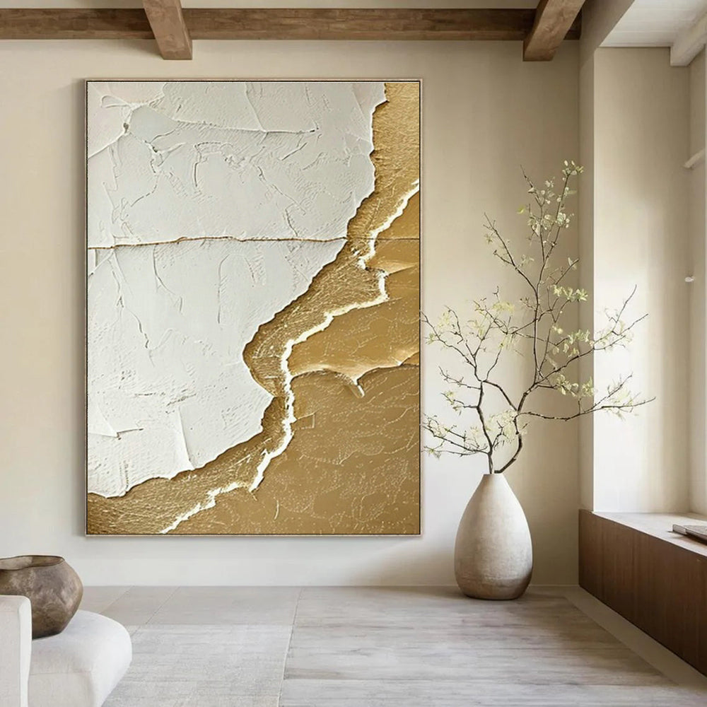 Bespoke Extra Large Hand-Painted Abstract Painting for Dining Room & Entryway DLZ0993