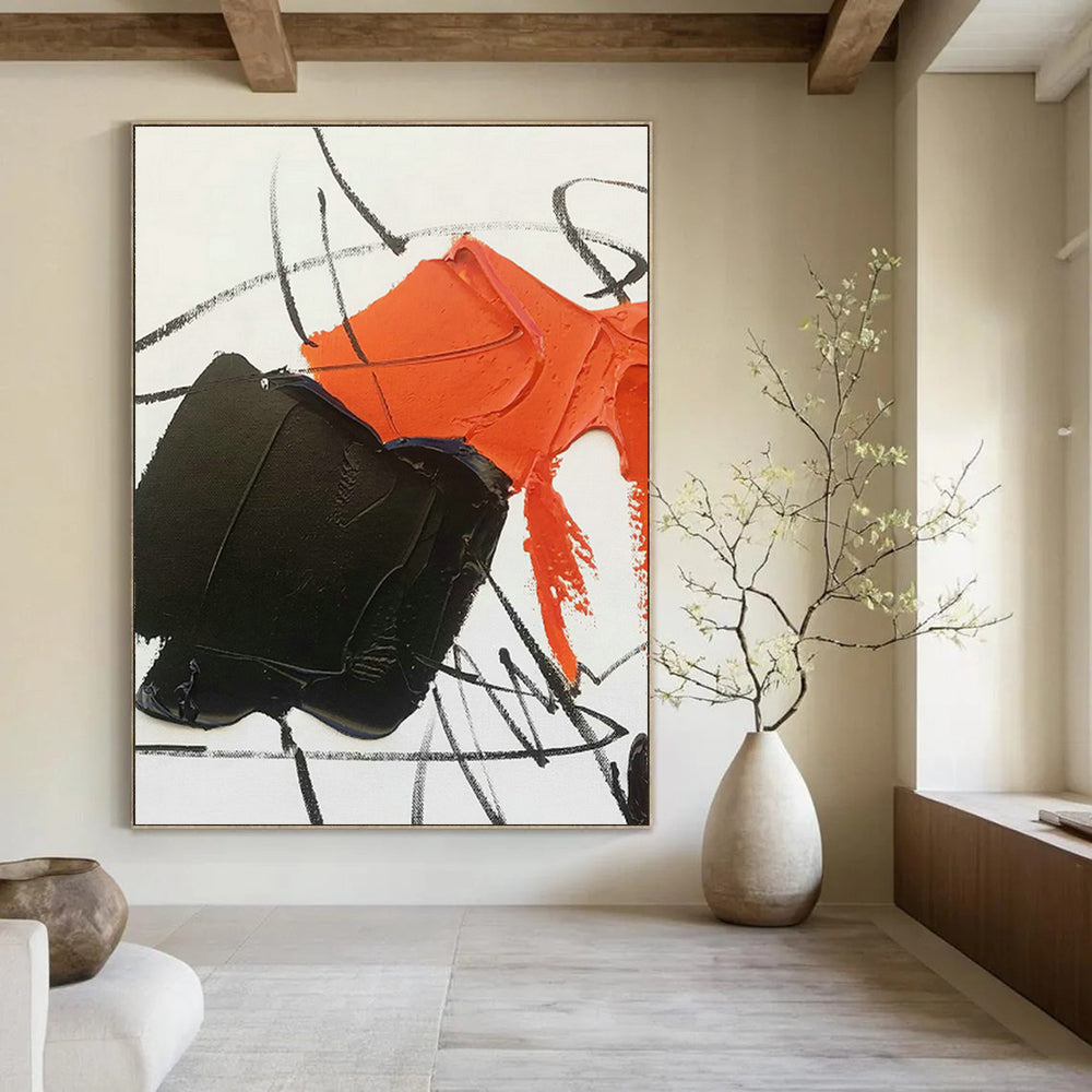 Hand - Painted Custom Abstract Murals for Hallway Archways and Entryway Mirror Frames DLZ0796