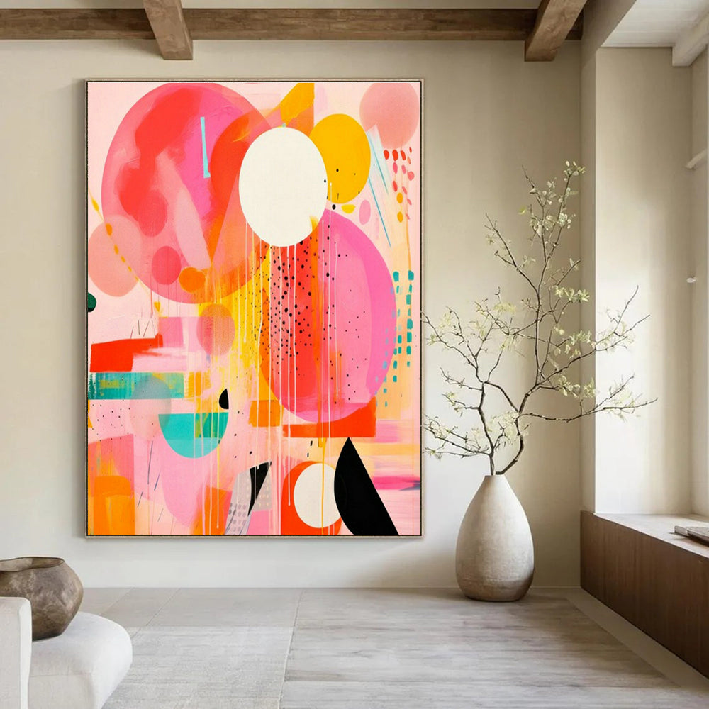 Immense Made-to-Measure Hand Painted Abstract Art for Office & Dining Room DLZ2090