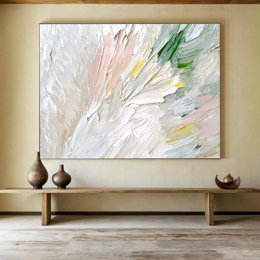 Pastel Colorful Textured - Impasto Floral Abstract Painting DYP042