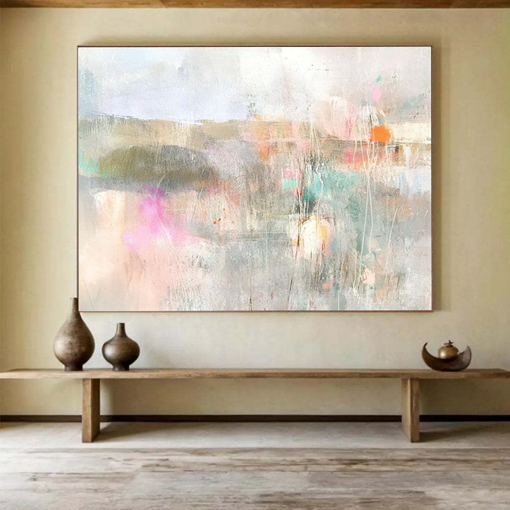 Soft Color Field Abstract Painting with Subtle Textures DYP468