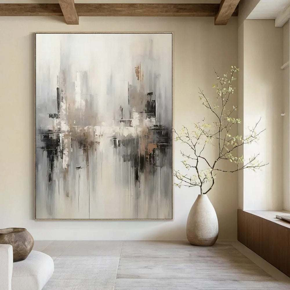Handmade Abstract Art for Cottage Office Meeting Nook and Hallway Display Shelf Wall DLZ1713