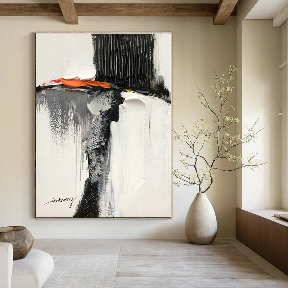 Oversized Abstract Hand - Painted Murals for Office Reception Ceilings and Bedroom Alcove Walls DLZ0801
