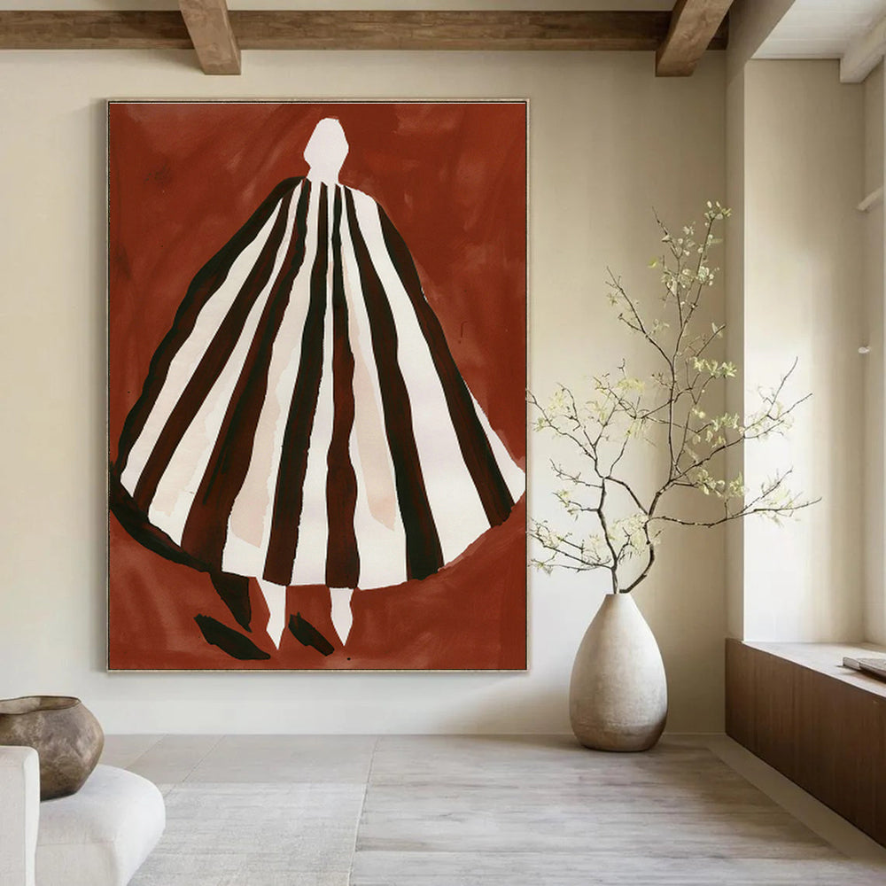 Grand - Sized Hand - Painted Abstract Murals for Cottage Office Loft Floors & Bedroom Window Seat Cushions DLZ0707