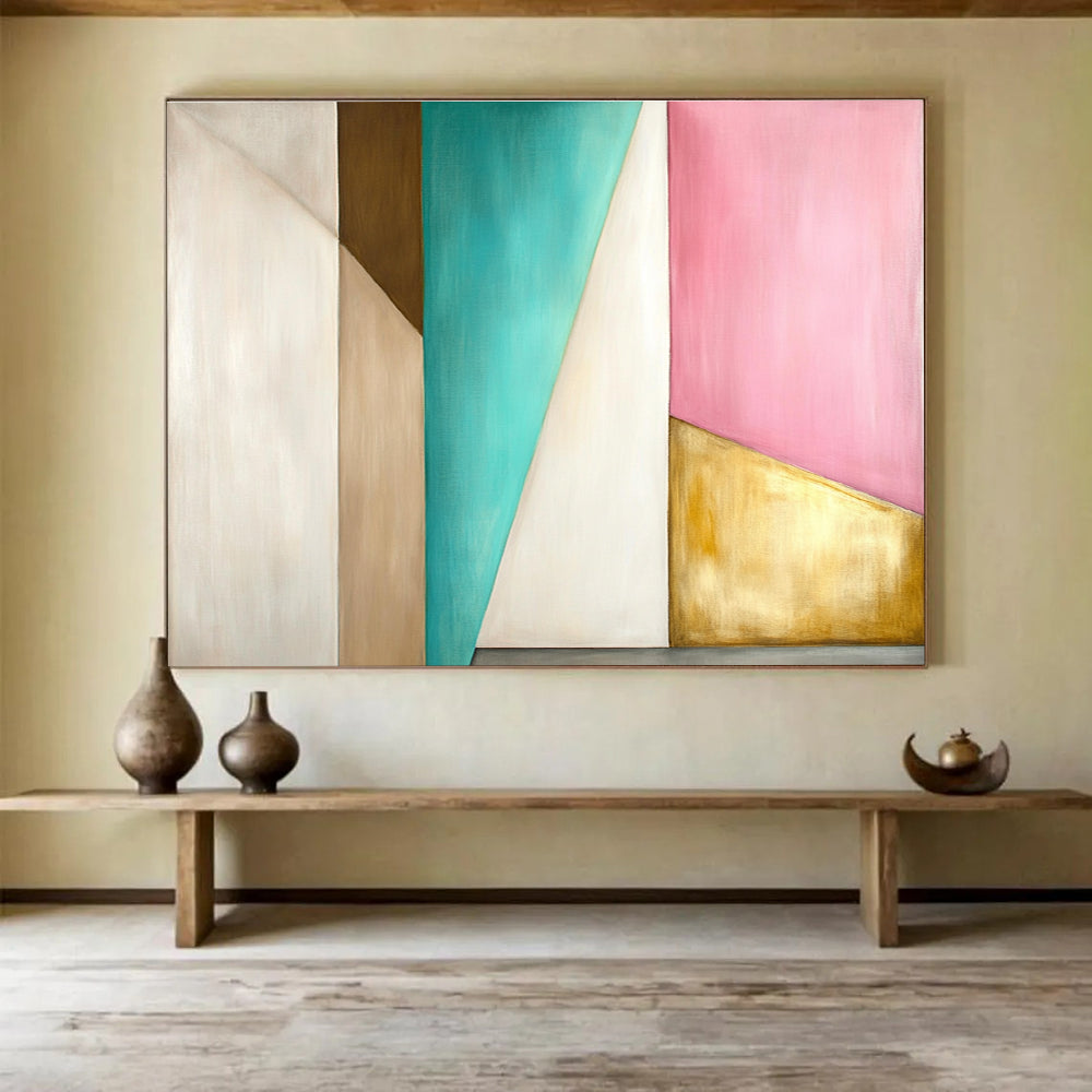 Geometric Color Block Abstract Painting DYP078