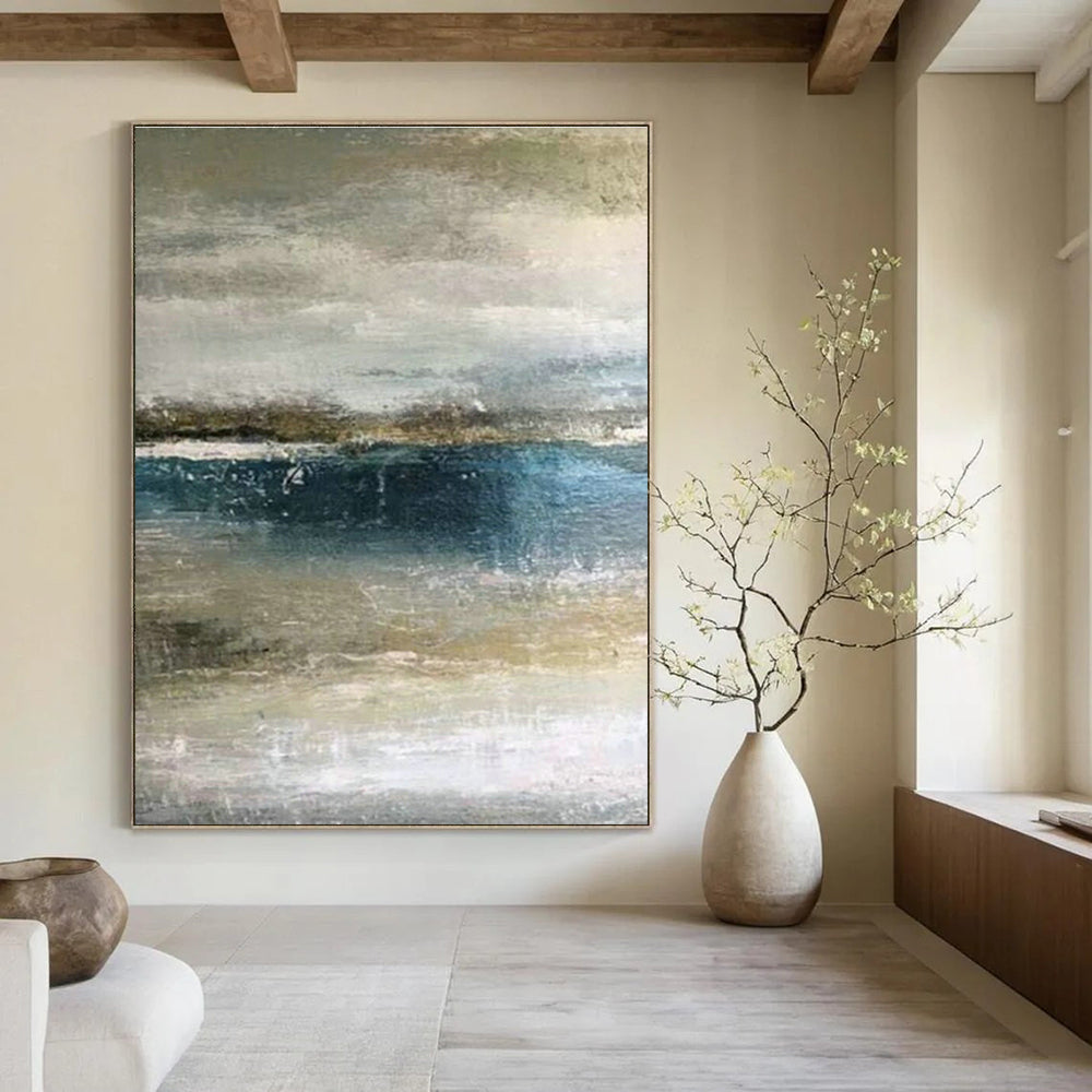 Custom Abstract Paintings for Cottage Office Printer Stands & Bedroom Bedside Table Drawer Bottoms DLZ0926