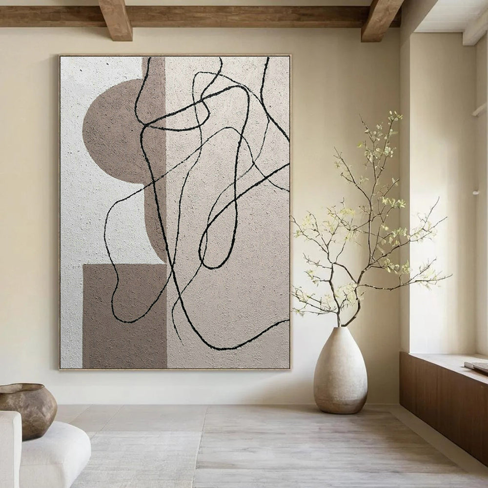 Oversized Custom Handmade Abstract Wall Decor for Cottage Office Standing Desk Wall and Bedroom Yoga Mat Storage Niche Wall DLZ1990