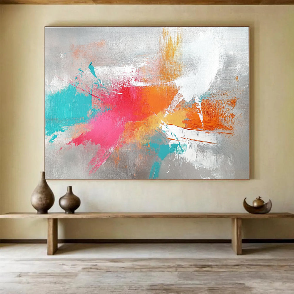 Colorful Splash Abstract Painting with Vibrant Colors DYP307