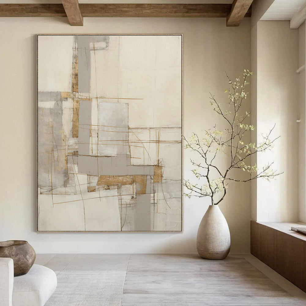 Handmade Large Abstract Gem for Cottage Living Room & Hallway DLZ1329
