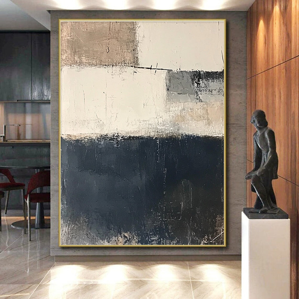 Neutral Tones Abstract Painting with Textured Layers GER530