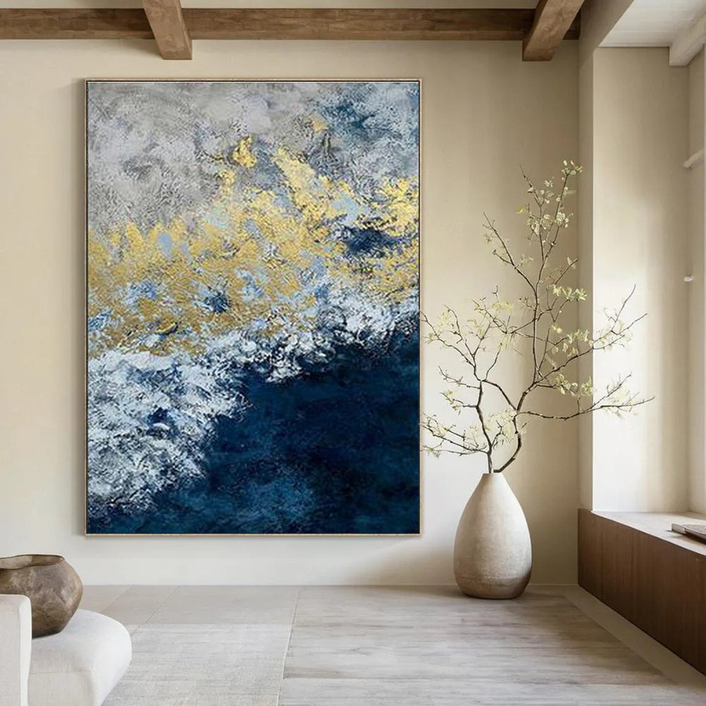 Enormous Custom-Fit Hand Painted Abstract Wall Decor for Cottage & Dining Room DLZ2249