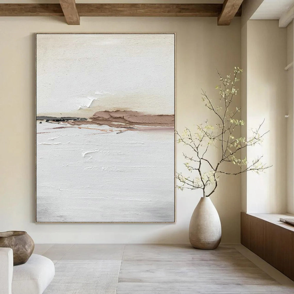 Custom Abstract Painting for Dining Room Banquette & Cottage Entryway Bench Area DLZ2378