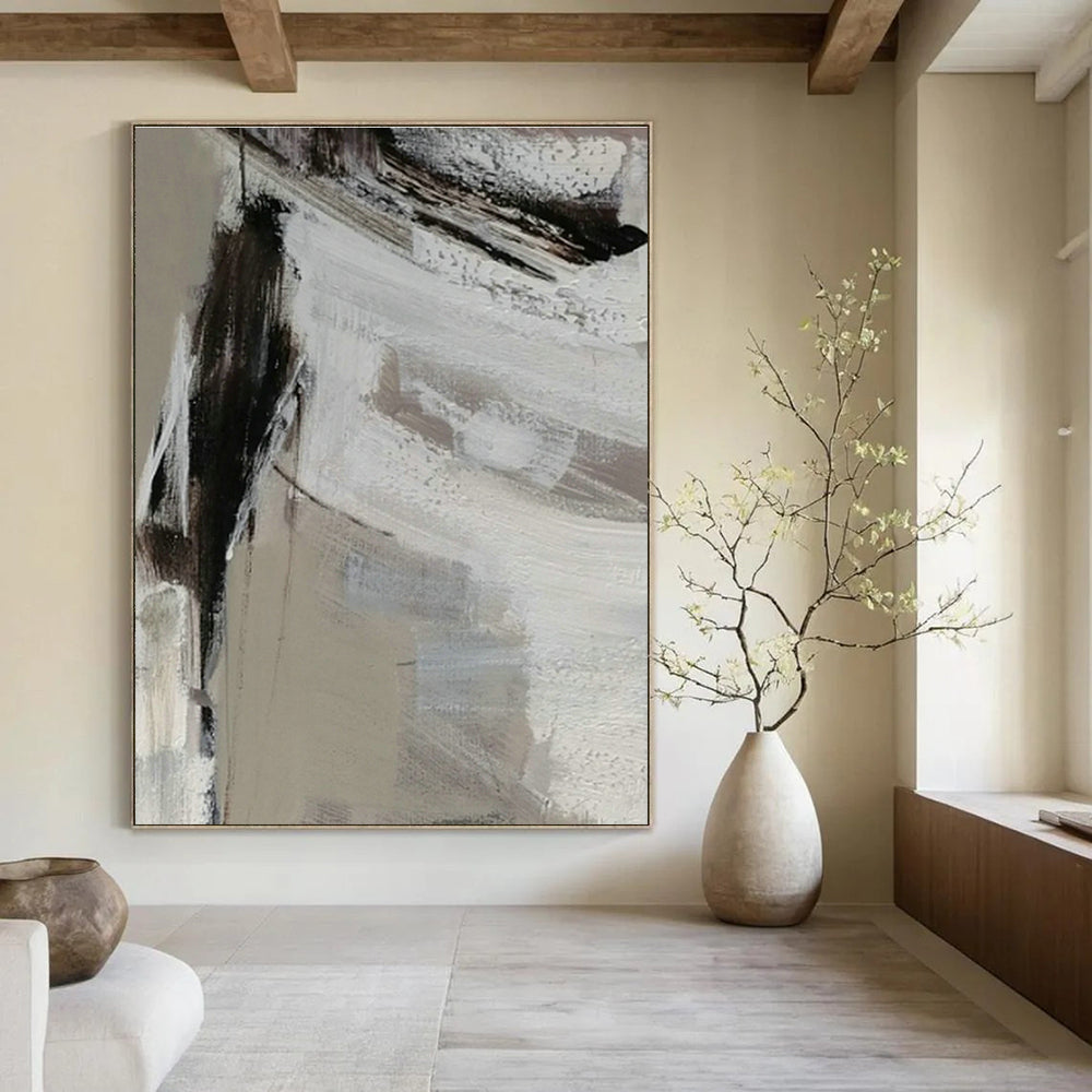 Large - Format Hand-Painted Abstract Canvas for Entryway & Dining Room DLZ1311