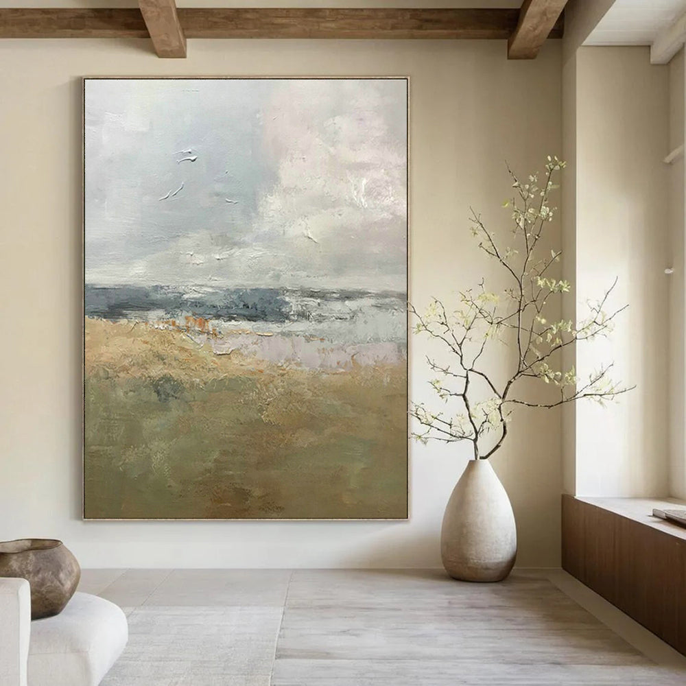 Gargantuan, Gold - Leafed Custom Abstracts for Entryway Luxury DLZ0463