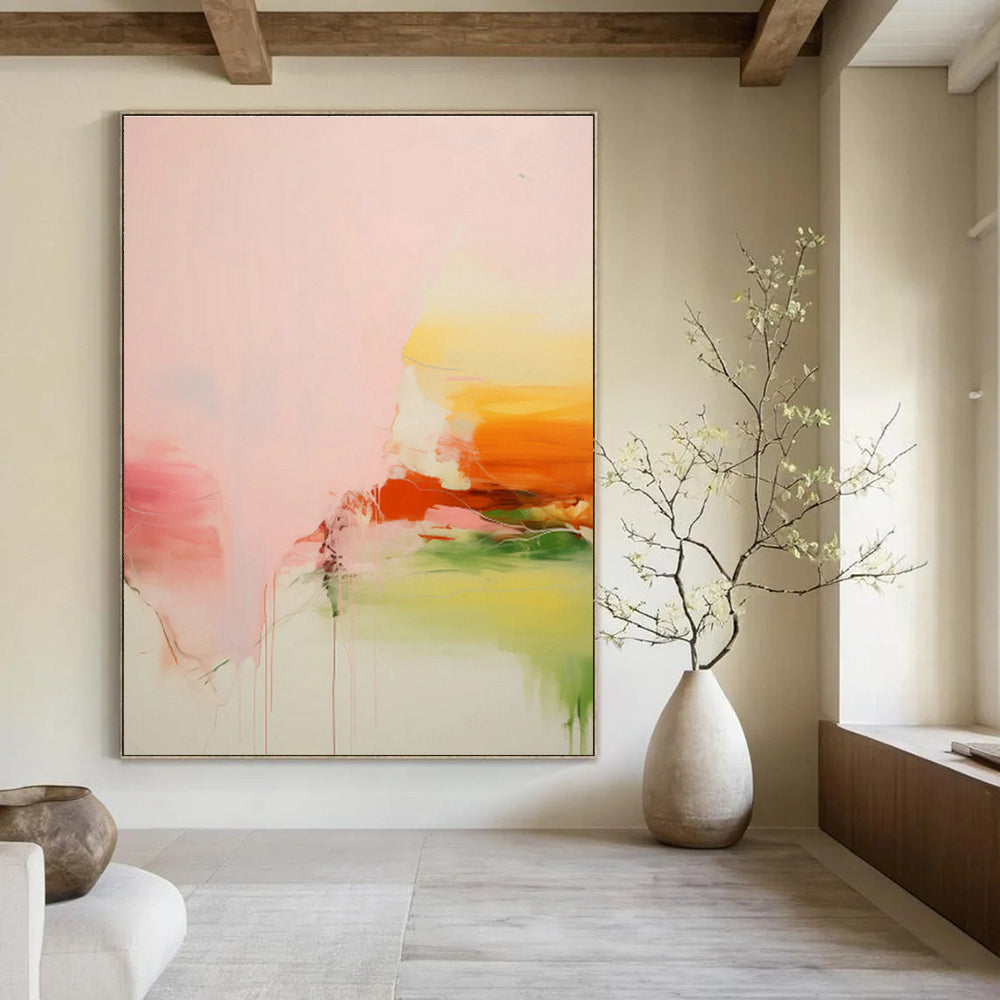 Oversized Custom Hand-Painted Abstract Art for Bedroom & Living Room DLZ0998