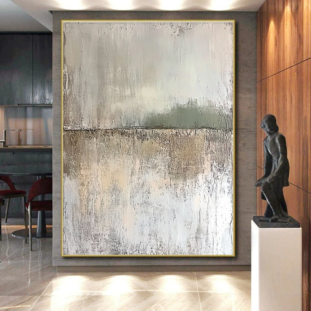 Textured Neutral Abstract Painting with Subtle Shades GER703