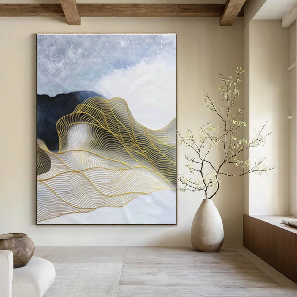 Oversized Abstract Hand - Painted Murals for Dining Room Banquets & Hallway Galleries DLZ0574