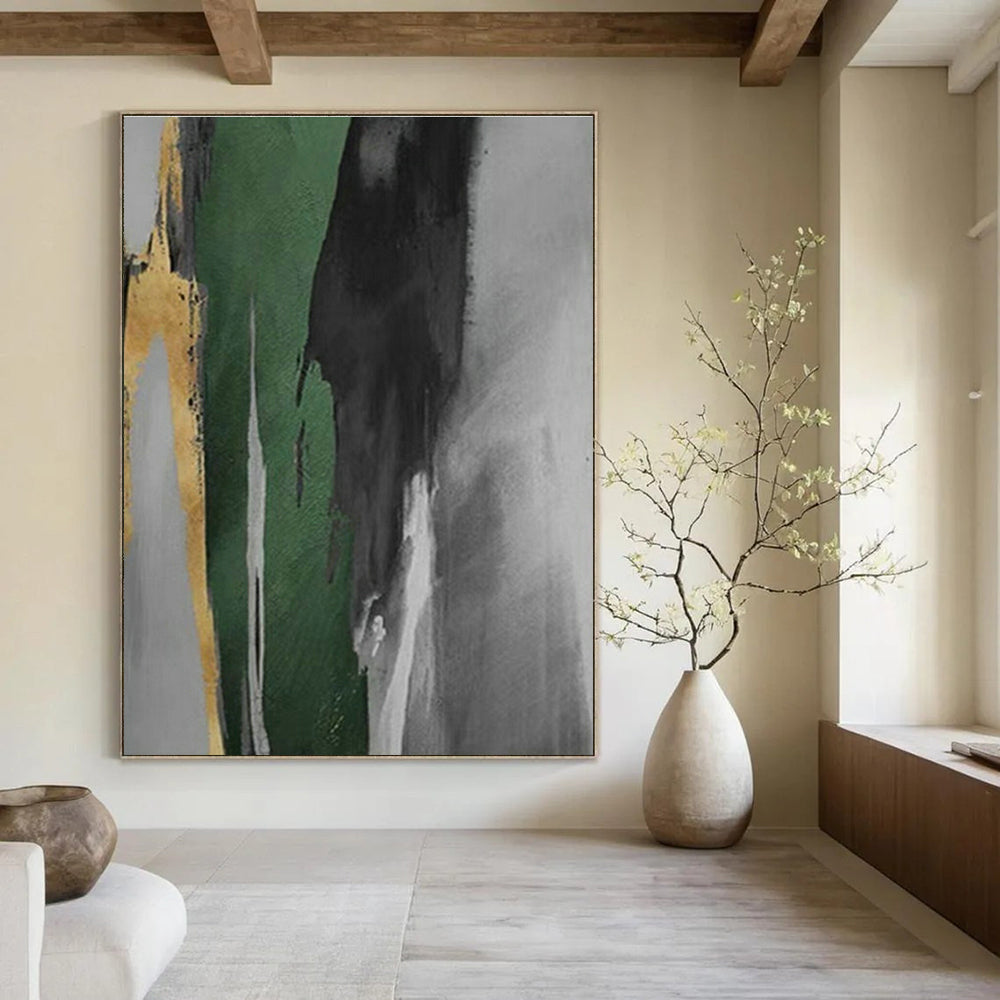 Oversized Hand - Painted Abstract Art for Living Room Open - Shelf Kitchenette Pot Lid Holders & Cottage Outdoor Shower Soap Dishes DLZ0939