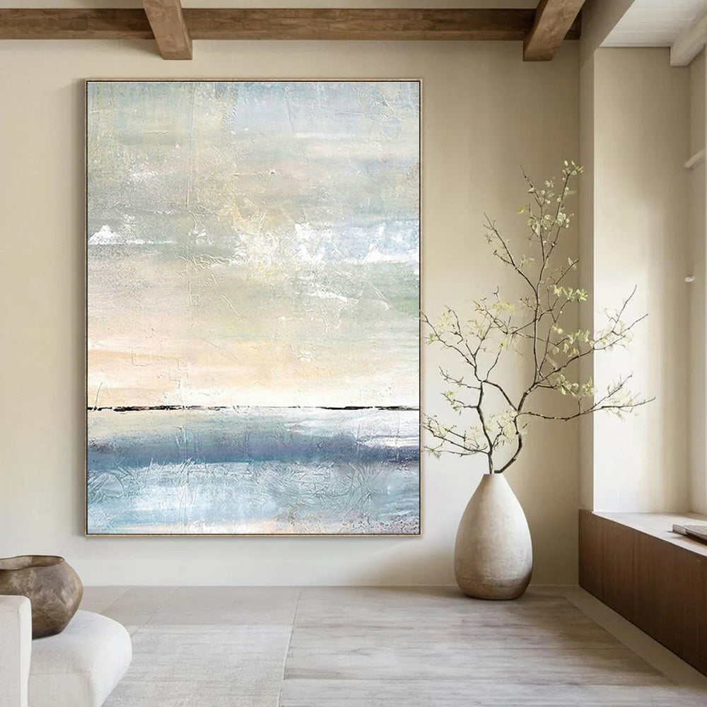 Oversized Hand - Painted Abstract Canvases for Bedroom Walk - in Closet Islands & Dining Room Server Carts DLZ0868