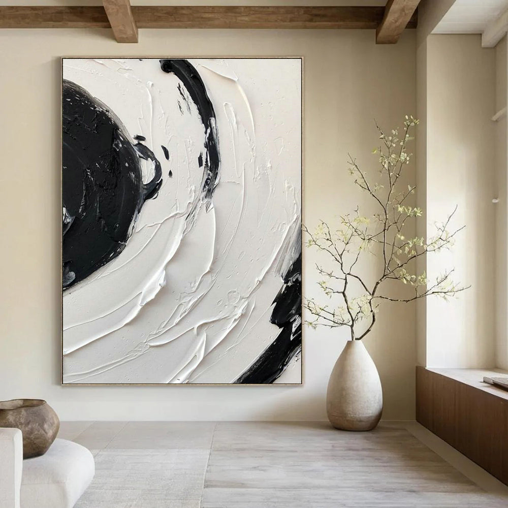 Oversized Handmade Abstract Canvas Mural for Office Break Room & Living Room Alcove DLZ2377