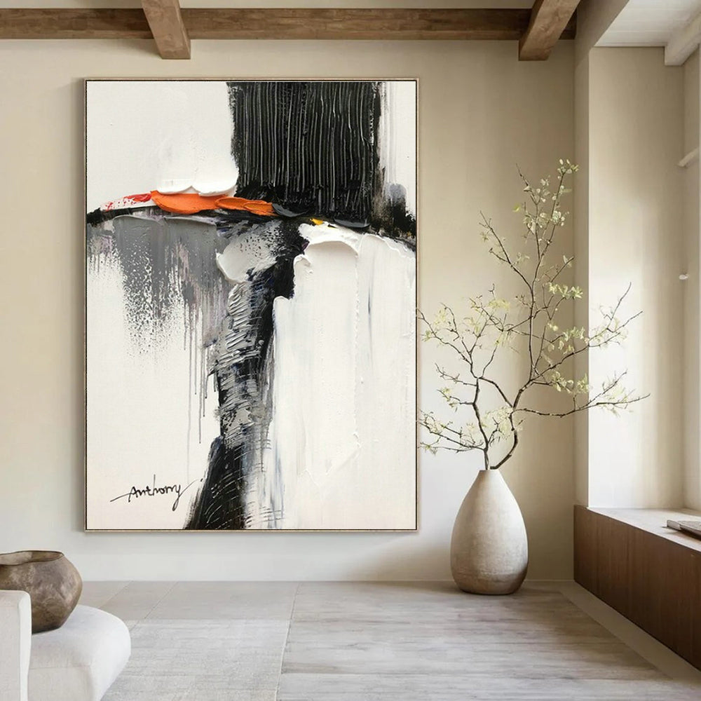 Handmade Abstract Wall Art for Cottage Office and Hallway Nook DLZ1673