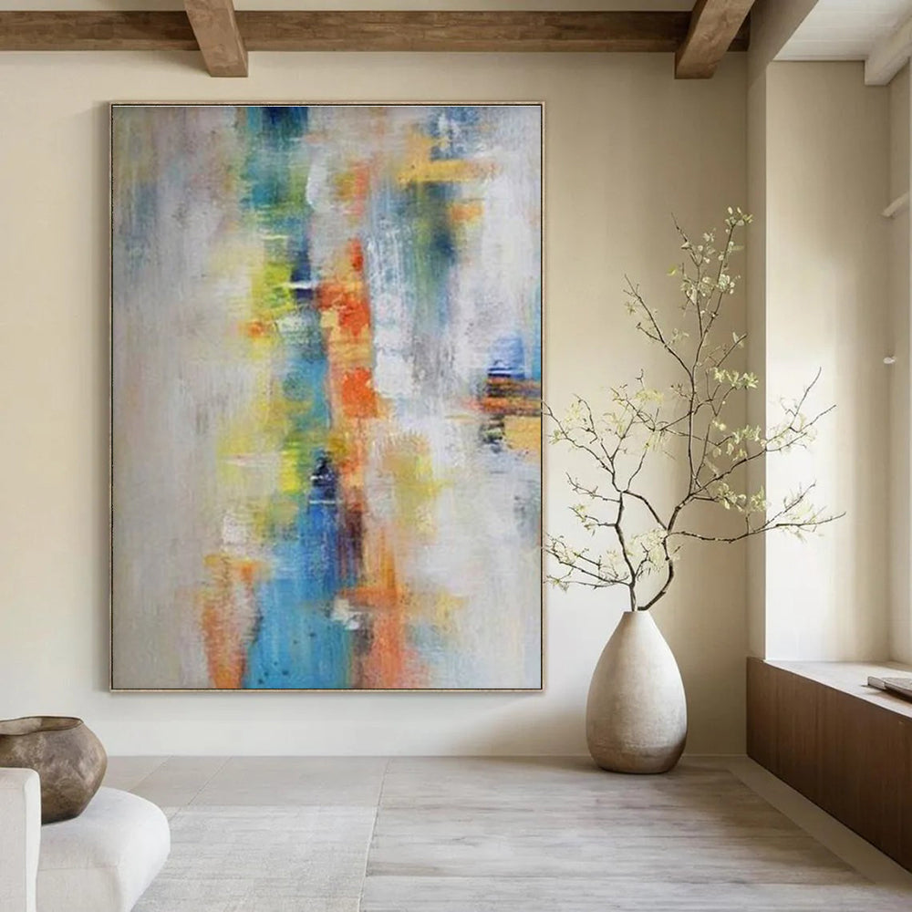 Subtle Color Gradient Abstract Painting with Soft Transitions ADGE412