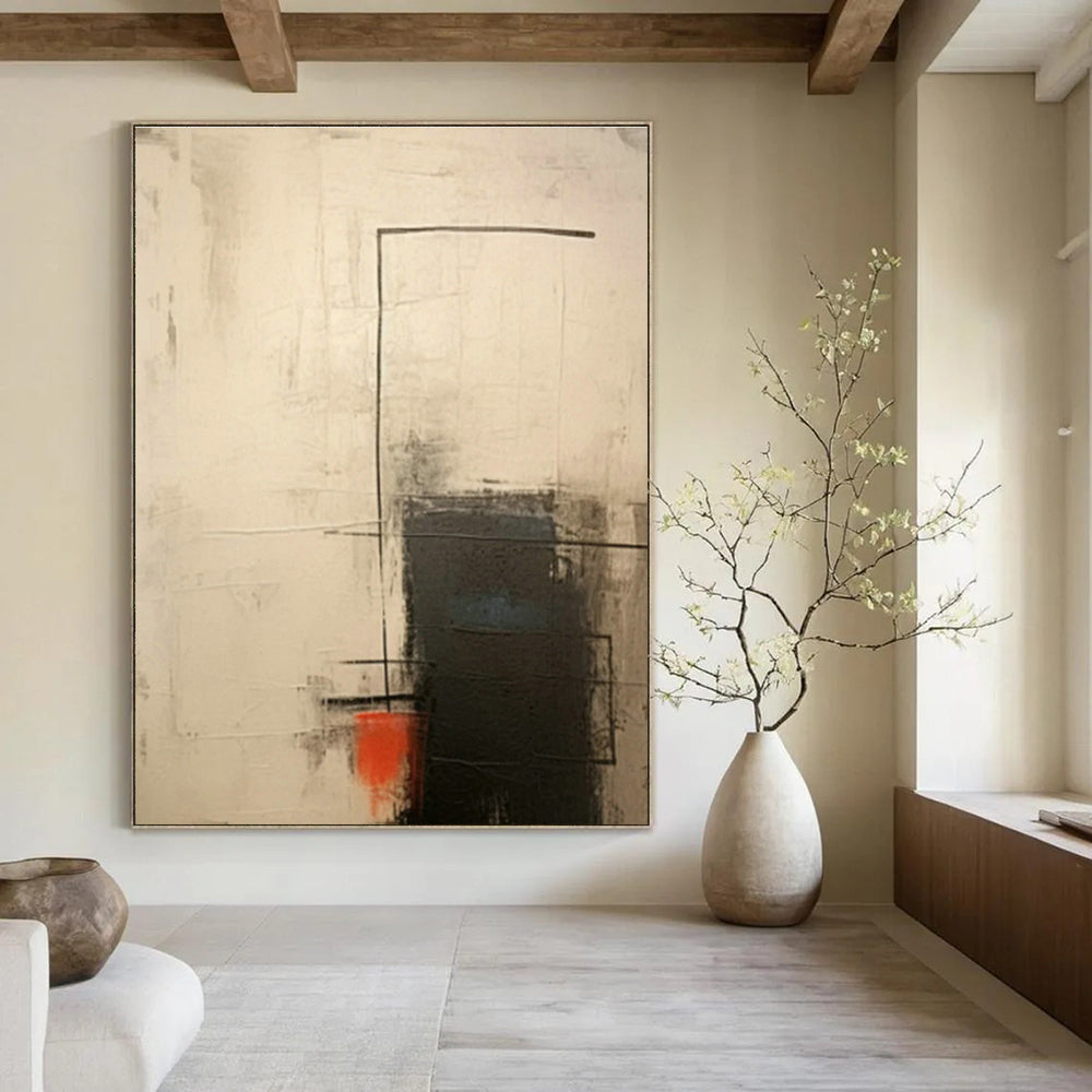 Oversized Hand - Painted Abstract Canvases for Bedroom Dressing Rooms & Dining Room Wine Cellars DLZ0839