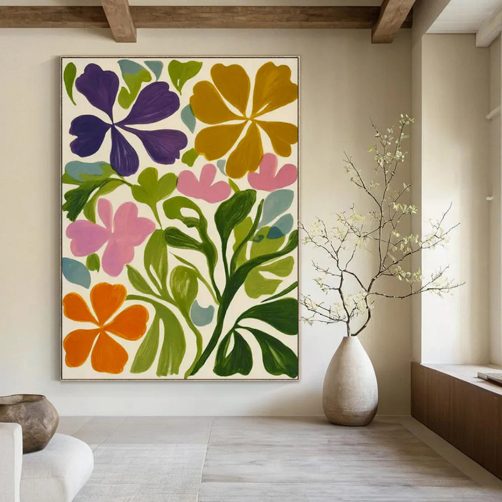 Custom Hand-Painted Abstract Canvas for Bedroom Bedside Table Wall & Living Room Sideboard Back Wall DLZ1764
