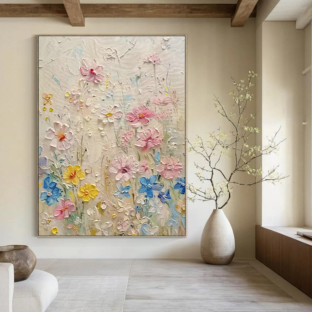Custom-Made Oversized Hand-Painted Abstract Canvas for Living Room & Bedroom DLZ1007