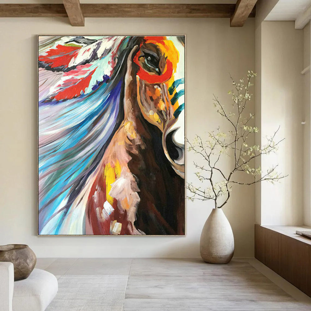 Artisan-Made Abstract Painting Series with Iridescent Paints for Cottage Hallway & Office DLZ1433