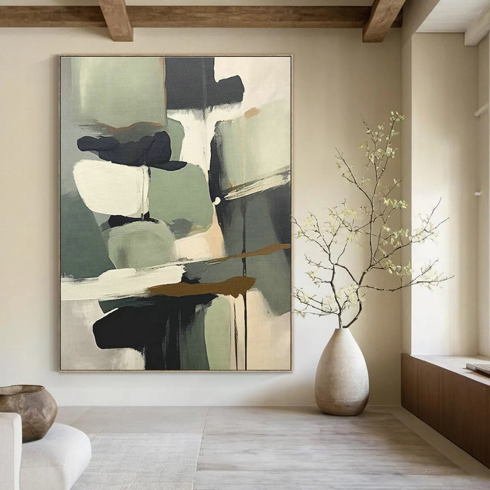 Customizable Handmade Abstract Art for Cottage Living Room and Cottage Hallway DLZ1628