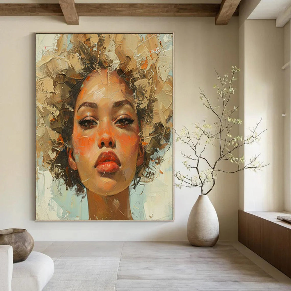 Large Hand-Painted Abstract Art for Bedroom Walk - in Jewelry Closet & Hallway Coat Hook Wall DLZ1737