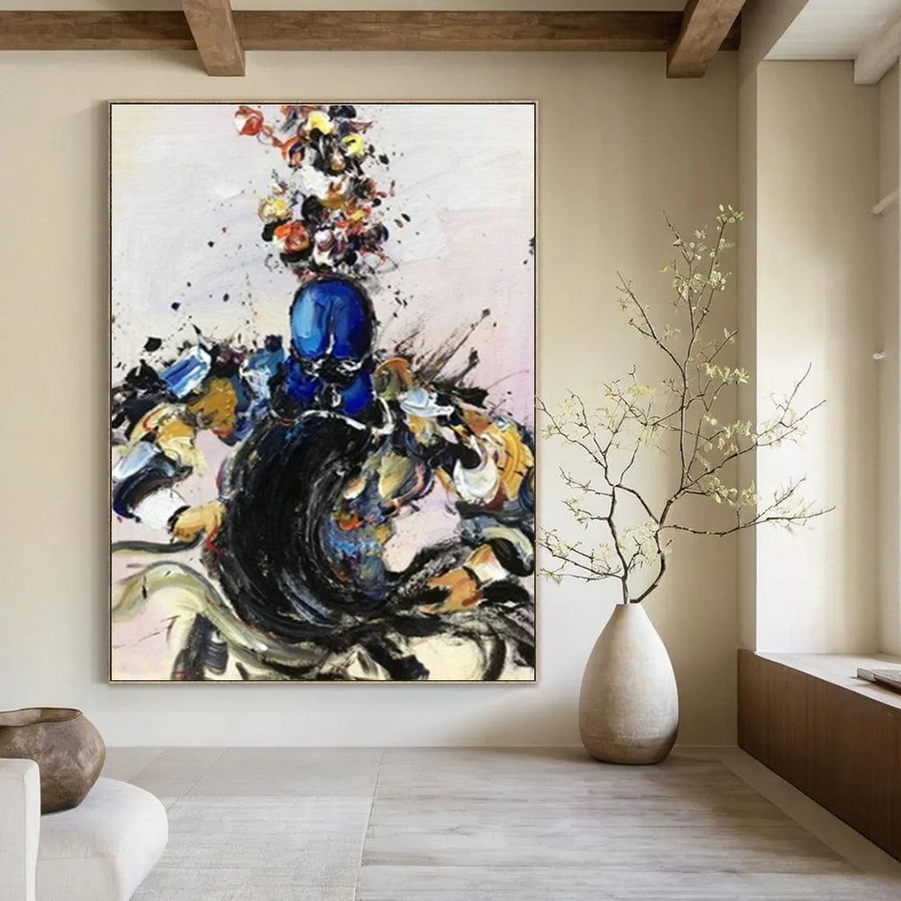 Large - Scale Hand - Painted Abstracts for Hallway Vaulted Ceiling Coffers & Cottage Outdoor Kitchen Counter Backs DLZ0863