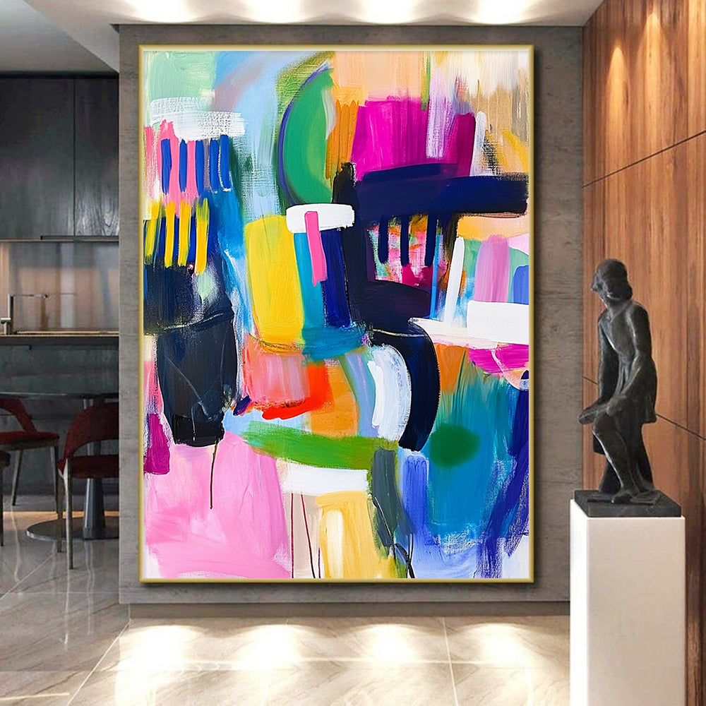 Vivid Color Abstract Painting with Expressive Brushstrokes GER577