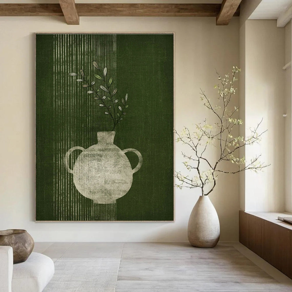 Custom - Framed Handcrafted Abstract Canvas for Dining Room & Office DLZ1383