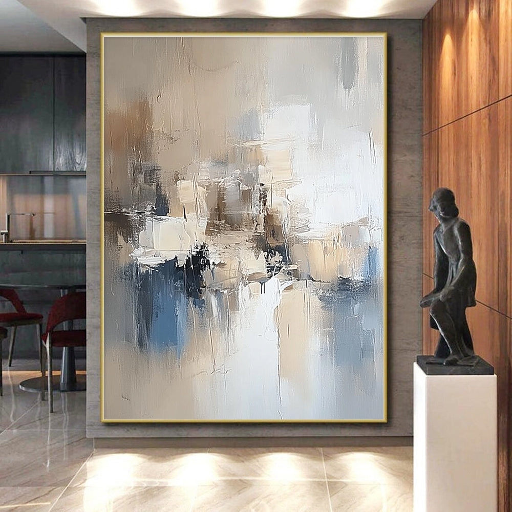 Neutral Tones Abstract Painting with Subtle Shifts GER801