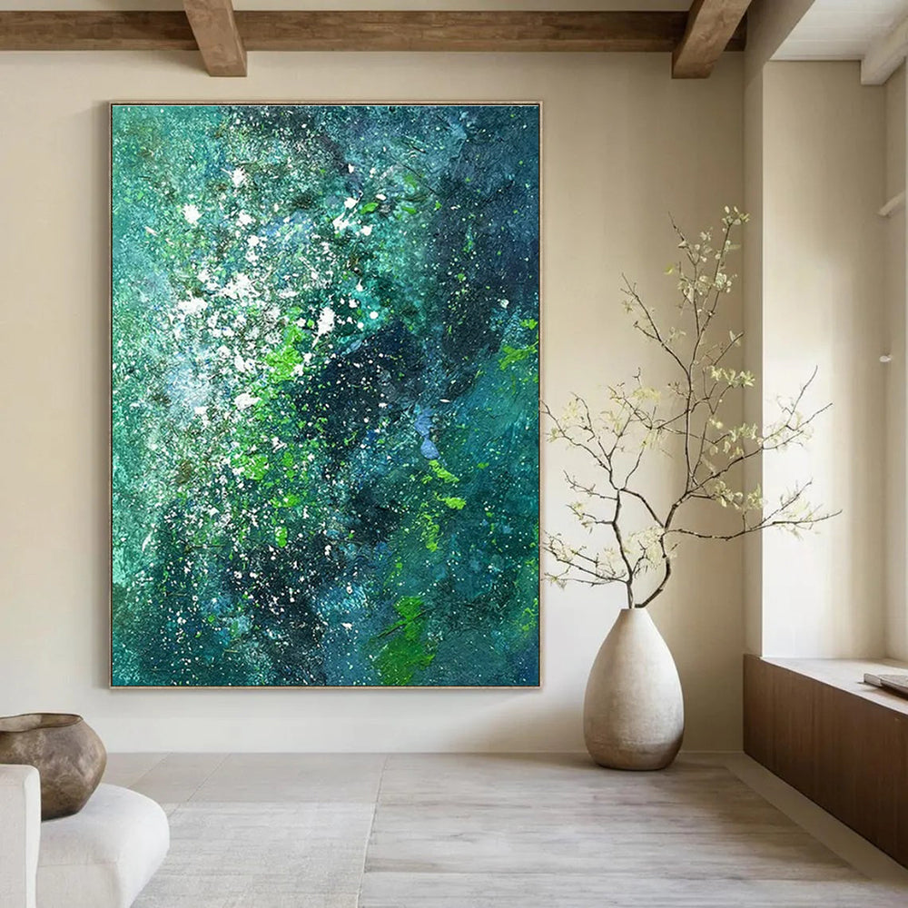 Handmade Abstract Art for Living Room and Cottage Entryway DLZ1593