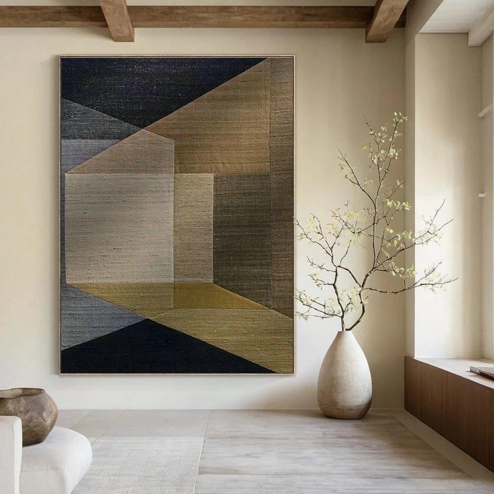 Hand - Painted Oversized Abstract Painting for Dining Room & Cottage Entryway DLZ1141
