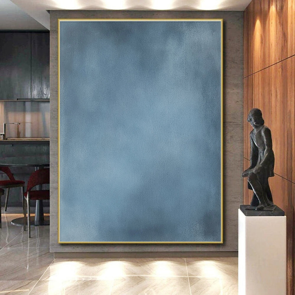 Blue Abstract Painting with Subtle Depth GER134