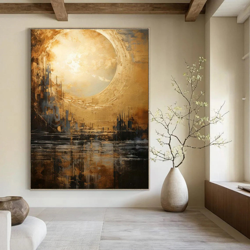 Hand-Painted Abstract Artwork for Entryway & Office DLZ2326