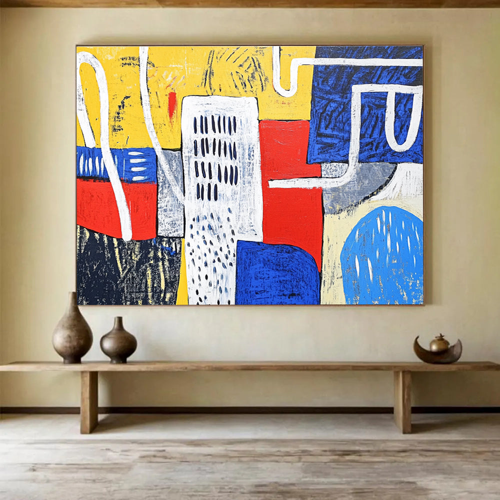 Colorful Geometric Chaos Painting DYP107