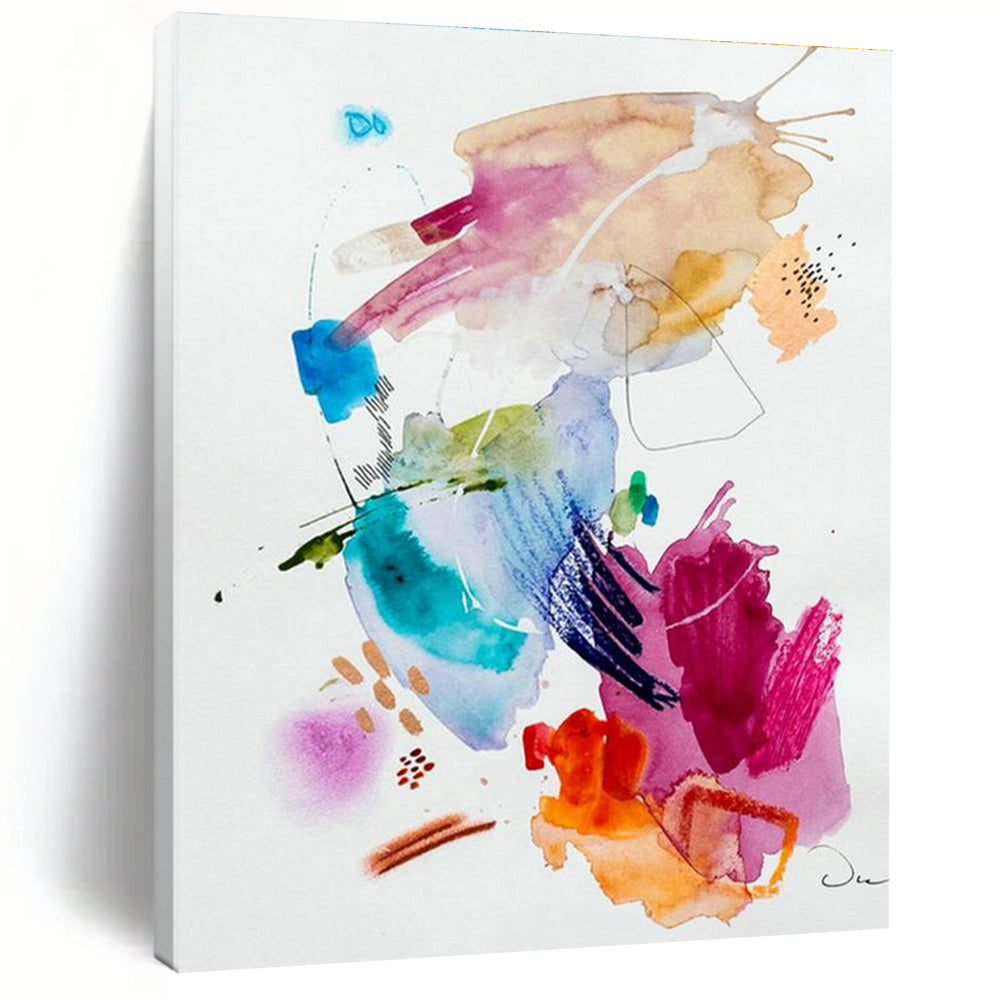 Oversized Custom Hand-Painted Abstract Canvas for 3D Printing Studios  DLZ0085