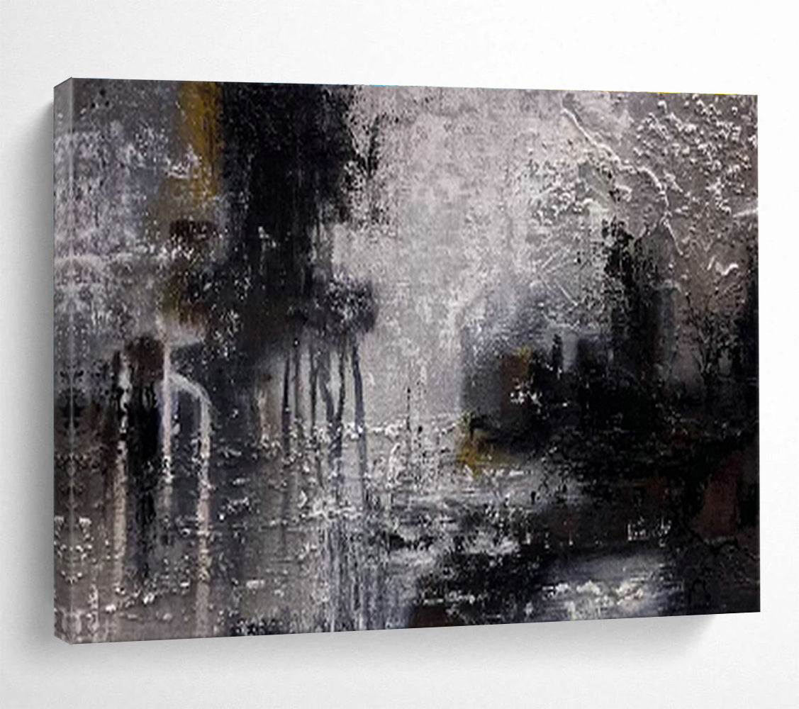 Monumental Geometric Abstract Art - Hand-Painted Resin for Co-Working Spaces