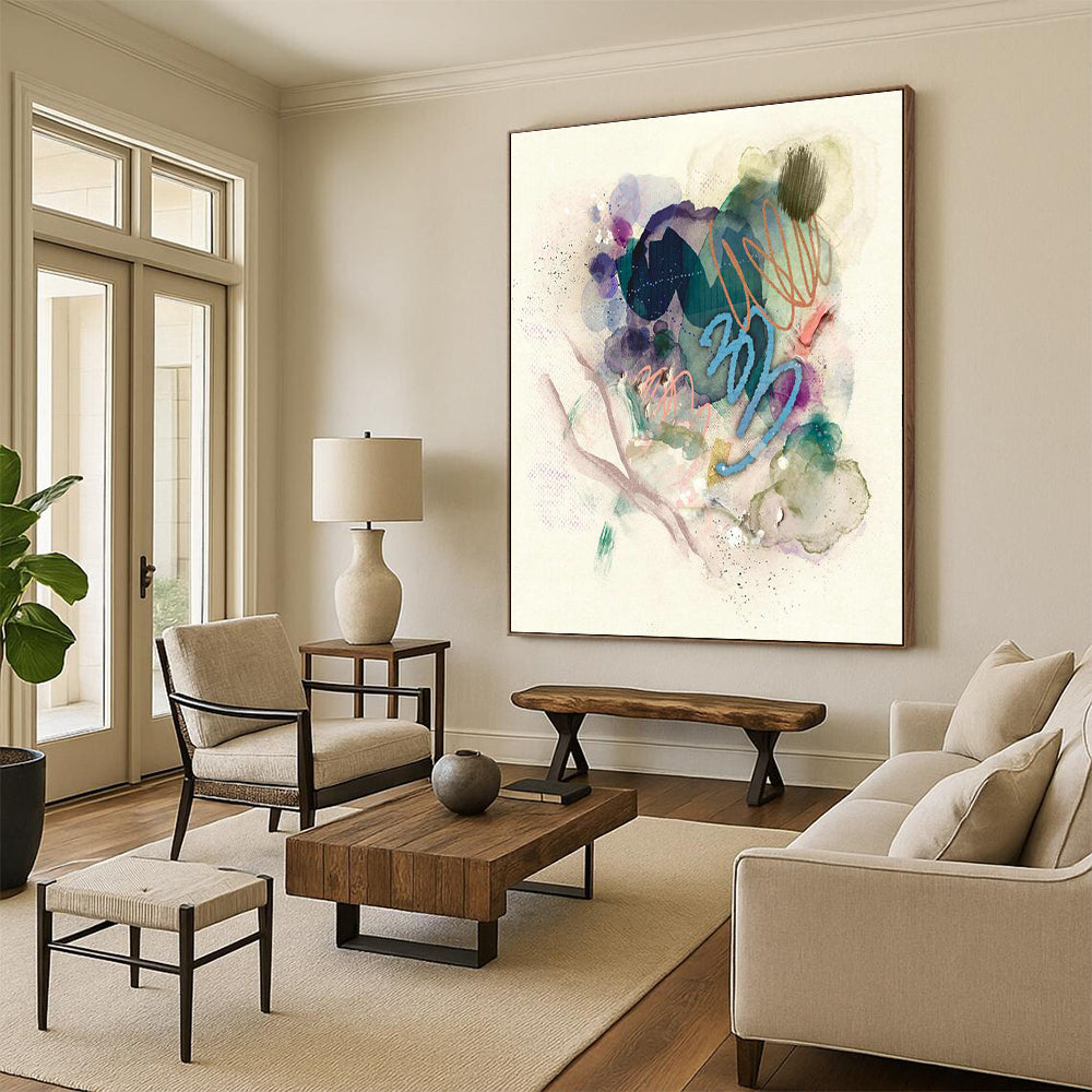 Large-Scale Customizable Hand-Painted Abstract Painting - Cool Art Decoration for Billiard Halls  DLZ0147