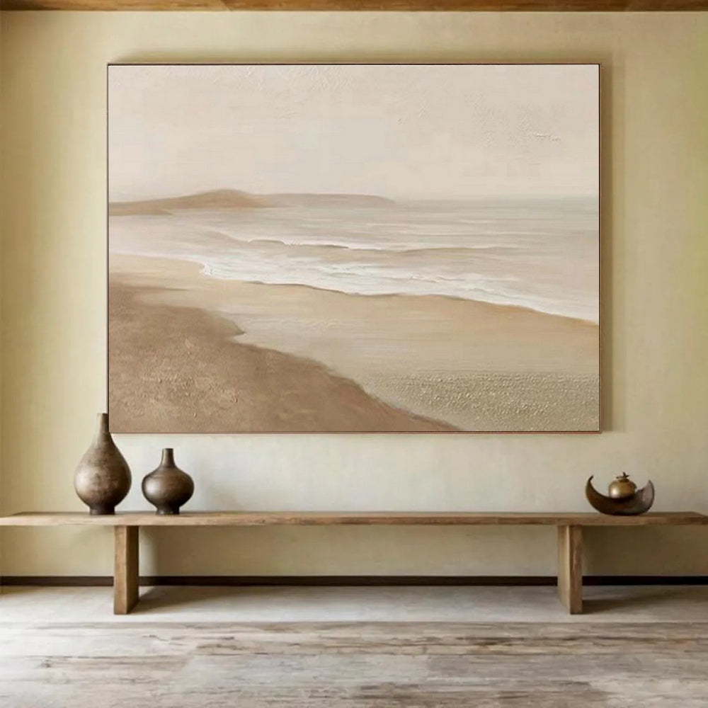 Oversized Custom Abstract Hand Painting for Underwater Research Station Recreation Room DLZ2910