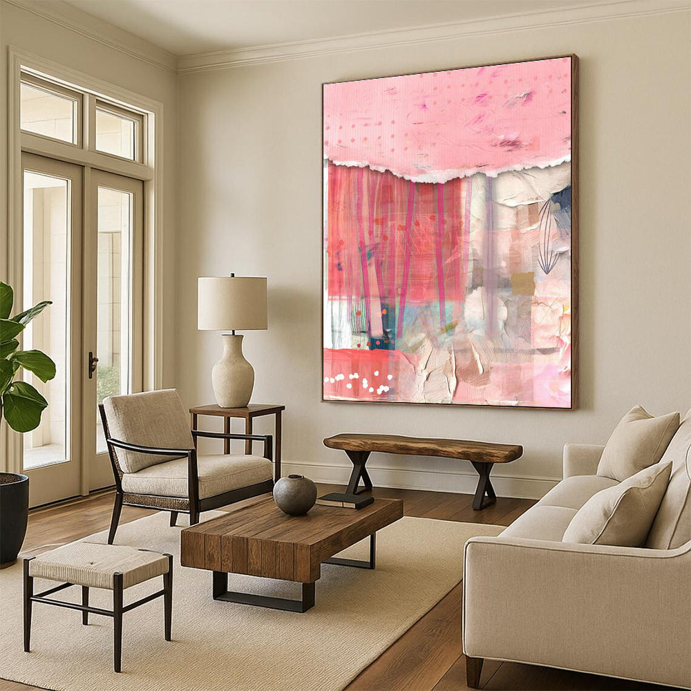 Large-Scale Customizable Hand-Painted Abstract Painting - Background Decoration for Photography Studios  DLZ0134